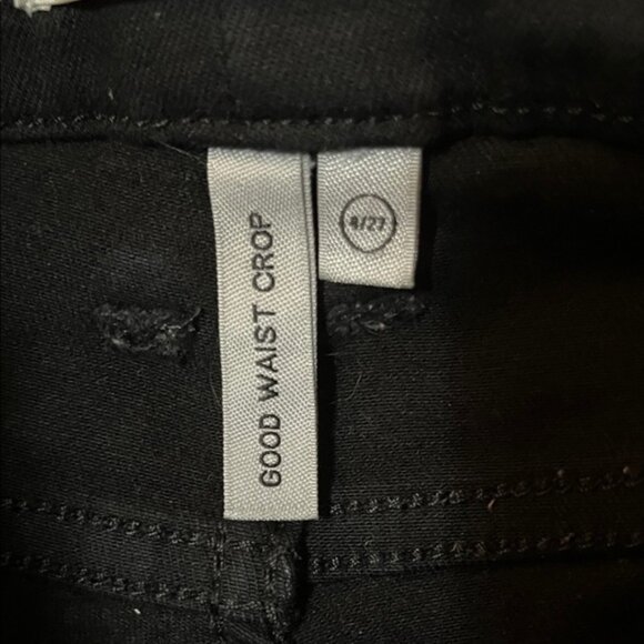 Good American Good Waist Crop Women's Black Jeans Size 27 - Picture 5 of 10